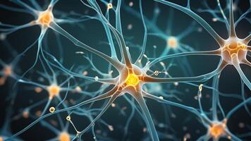 Abstract colorful microscopic structure of cells, neurons, veins, splash, circulation lines, microorganisms, micro dimensions photo