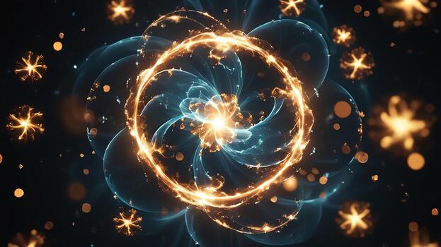 Abstract colorful microscopic structure of cells, neurons, veins, splash, circulation lines, microorganisms, micro dimensions photo