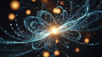 Abstract colorful microscopic structure of cells, neurons, veins, splash, circulation lines, microorganisms, micro dimensions photo