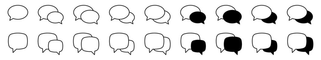 Chat icon. Talk bubble speech icon. Blank empty bubbles set. vector