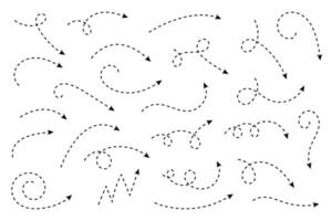 Curved dotted arrow. Zigzag arrow stripes design with dotted lines. vector