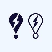 GPS and MAP logo navigator sign location symbol designillustration vector