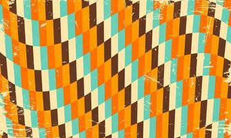 Textured Abstract Vintage Retro Wavy Geometric Shape Line 60s 70s 80s Aesthetic Background Pattern vector