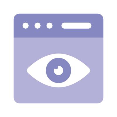 Get your hands on this creatively designed icon of website monitoring