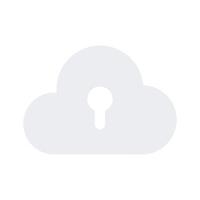 Secure cloud, cloud protection, cloud security icon design vector