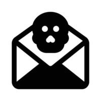 Cross sign on mail denoting icon of mail error, spam mail design vector