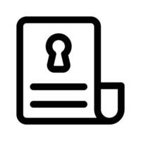 Have a look at this amazing icon of secure document, ready to use vector