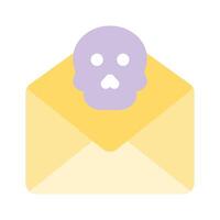 Cross sign on mail denoting icon of mail error, spam mail design vector