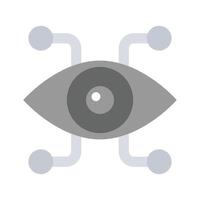 Mechanical eye , artificial intelligence icon design vector