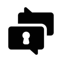Encrypted chat design in modern style, premium icon vector