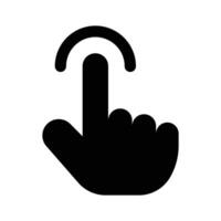 Modern technology, icon of finger tap, editable design vector