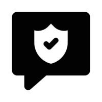 Encrypted chat design in modern style, premium icon vector