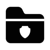 Secure folder design in modern and trendy style vector