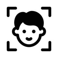 Download this amazing icon of face detection in modern style vector