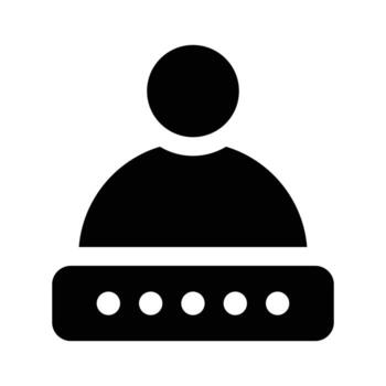 An amazing design of user password in trendy style, personal security vector