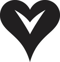Graceful Abstract Heart Modern Black Graphic with Decorative Elements Chic Decorative Intricate Black Graphic with Abstract Flourishes vector