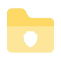 Secure folder design in modern and trendy style vector