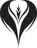 Graceful Abstract Heart Intriguing Black Graphic with Decorative Elements Chic Decorative Modern Black Graphic with Abstract Elements vector