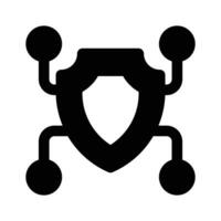 Safety shield with network nodes denoting of network security vector