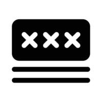 Security code, secret word or phrase for security purpose, icon of password vector