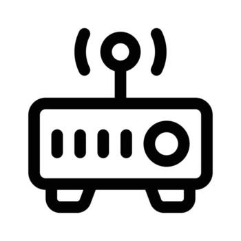 Wifi router icon design, wireless internet provider vector