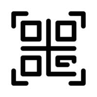 Modern icon of qr code, customizable vector