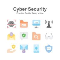 Check out the pack of cyber security icons, ready for premium use vector