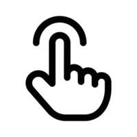 Modern technology, icon of finger tap, editable design vector