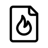 Visually appealing icon of burning data in modern style vector