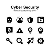Grab this amazing cyber security icons set, unique and premium vectors
