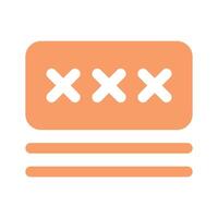 Security code, secret word or phrase for security purpose, icon of password vector
