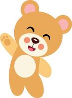 Cute happy teddy bear isolated vector