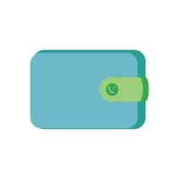 Wallet icon in flat color style. Purse illustration on white isolated background. Wallet business concept. vector