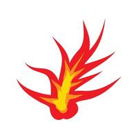 Fire flame icon isolated on white background for your web and mobile app design, Fire flame logo concept vector