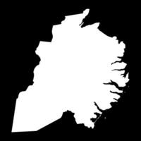 Eastern Region map, administrative district of Iceland. illustration. vector