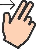 Hand icon symbol image illustration vector