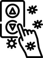 Hand icon symbol image illustration vector