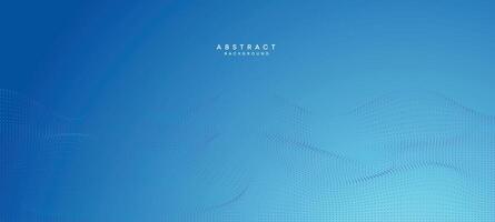 Abstract Navy Blue, Green Gradient Flowing Dot Waving Particle Geometric Technology Background. Sky Blue, Teal, Ocean Gradient Futuristic Dotted Wave Background For Science, cover, website, header vector