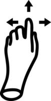 Hand icon symbol image illustration vector