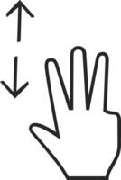 Hand icon symbol image illustration vector
