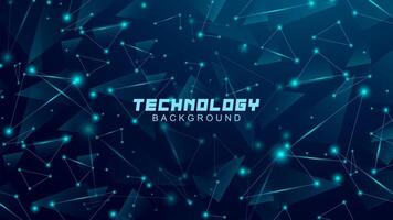 Abstract background digital technology concept. Futuristic triangle lines with blue light particles. suitable for banners, websites, wallpapers, posters vector