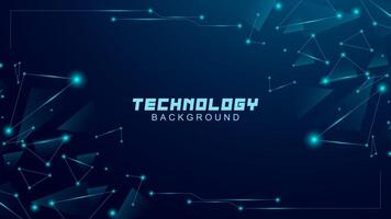 Abstract background digital technology concept. Futuristic triangle lines with blue light particles. suitable for banners, websites, wallpapers, posters vector