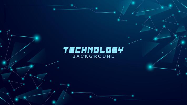 Abstract background digital technology concept. Futuristic triangle lines with blue light particles. suitable for banners, websites, wallpapers, posters