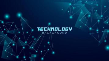 Abstract background digital technology concept. Futuristic triangle lines with blue light particles. suitable for banners, websites, wallpapers, posters vector