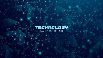 Abstract background digital technology concept. Futuristic triangle lines with blue light particles. suitable for banners, websites, wallpapers, posters vector