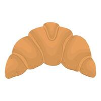 Croissant, a French pastry made of buttery, flaky dough shaped into a crescent shape. illustration vector