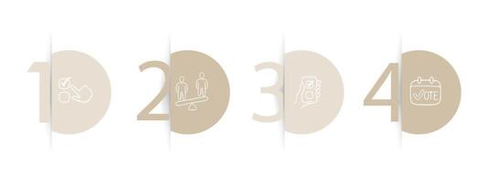 Set of icons emphasizing the importance of individual choice. Symbolic representation of personal impact. Decision-making concept. Pastel color background. line icon for business vector