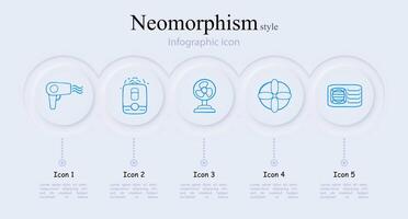 Set of voting icons. Symbolic representation of democratic process, elections, ballot, decision-making. Civic engagement concept. Neomorphism style. line icon for Business vector