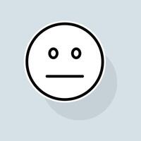 Emoji with misunderstanding line icon. Communication, emoticons, chats, stickers, attitude, emotions, mood. Emoji concept. sticker line icon on white background vector