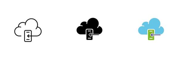 Lock and router. Secure internet network, wifi, lan, privacy, data security, communication, signal, antennas. set icon in line, black and colorful styles isolated on white background vector